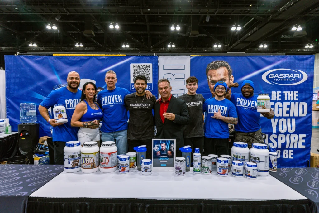 Gaspari Nutrition team at the LA Fit Expo booth – trade show photography by Envision Studios